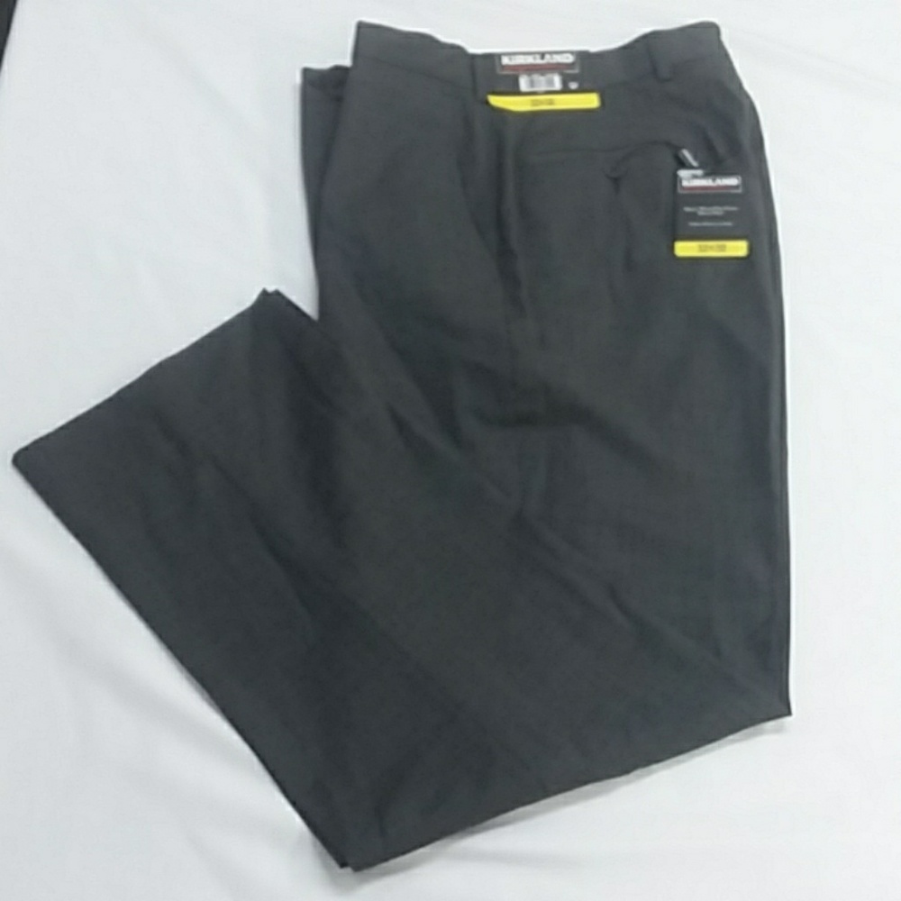 Kirkland signature Men's Flat Front Dress Pants - Picture 1 of 3